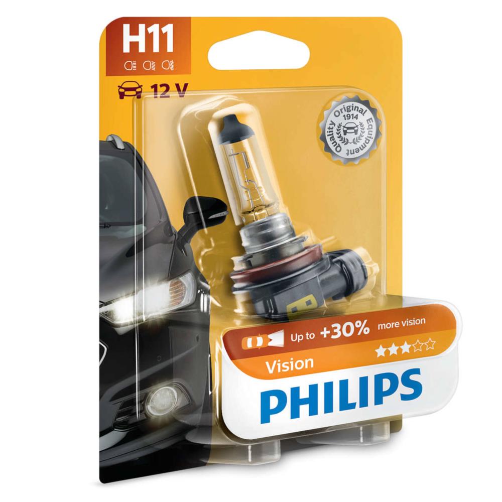 Philips H11 Vision bis zu 30% mehr Licht Premium