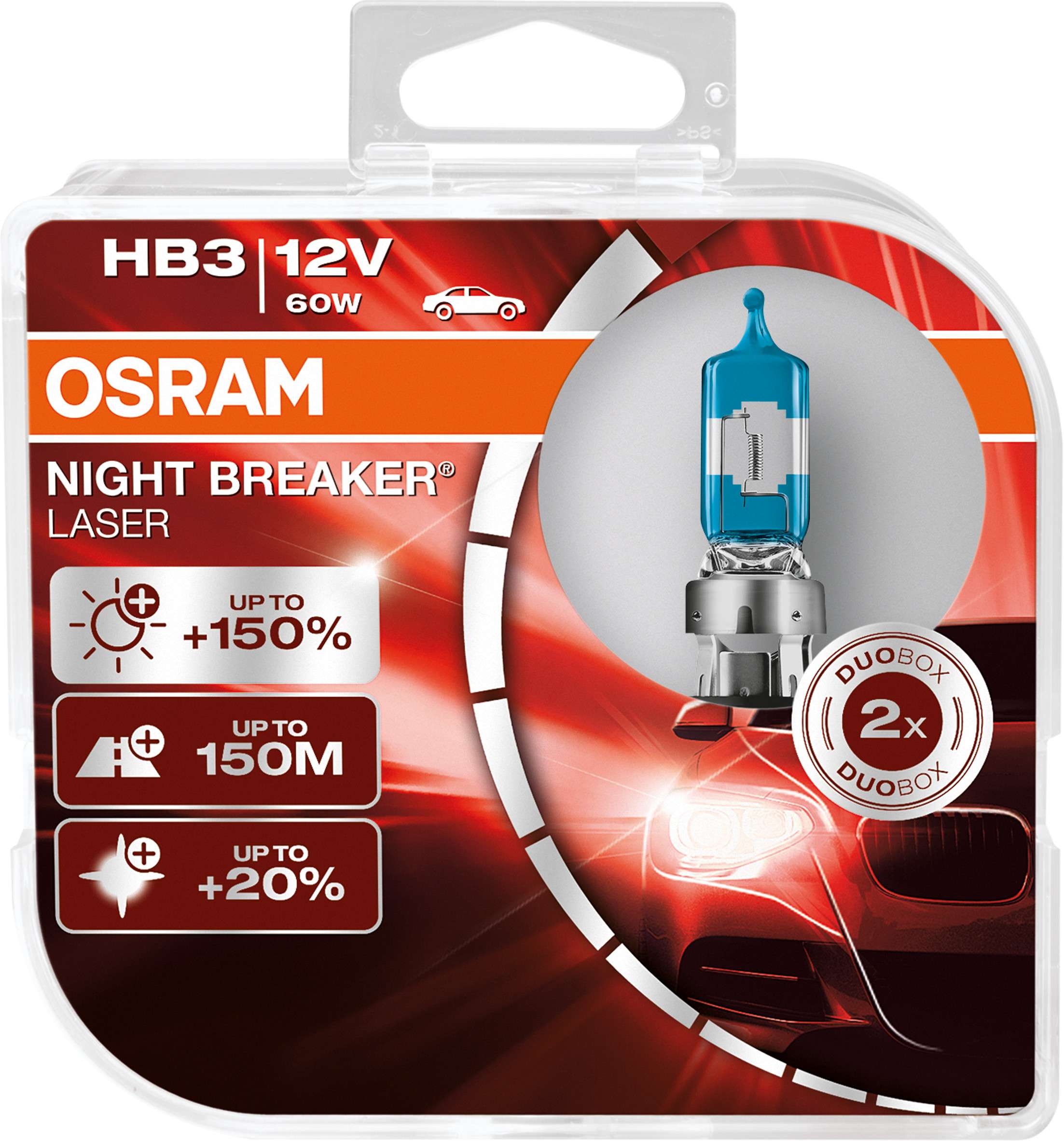 HB3 12V 60W P20d NIGHT BREAKER® LASER +150% mehr Helligkeit