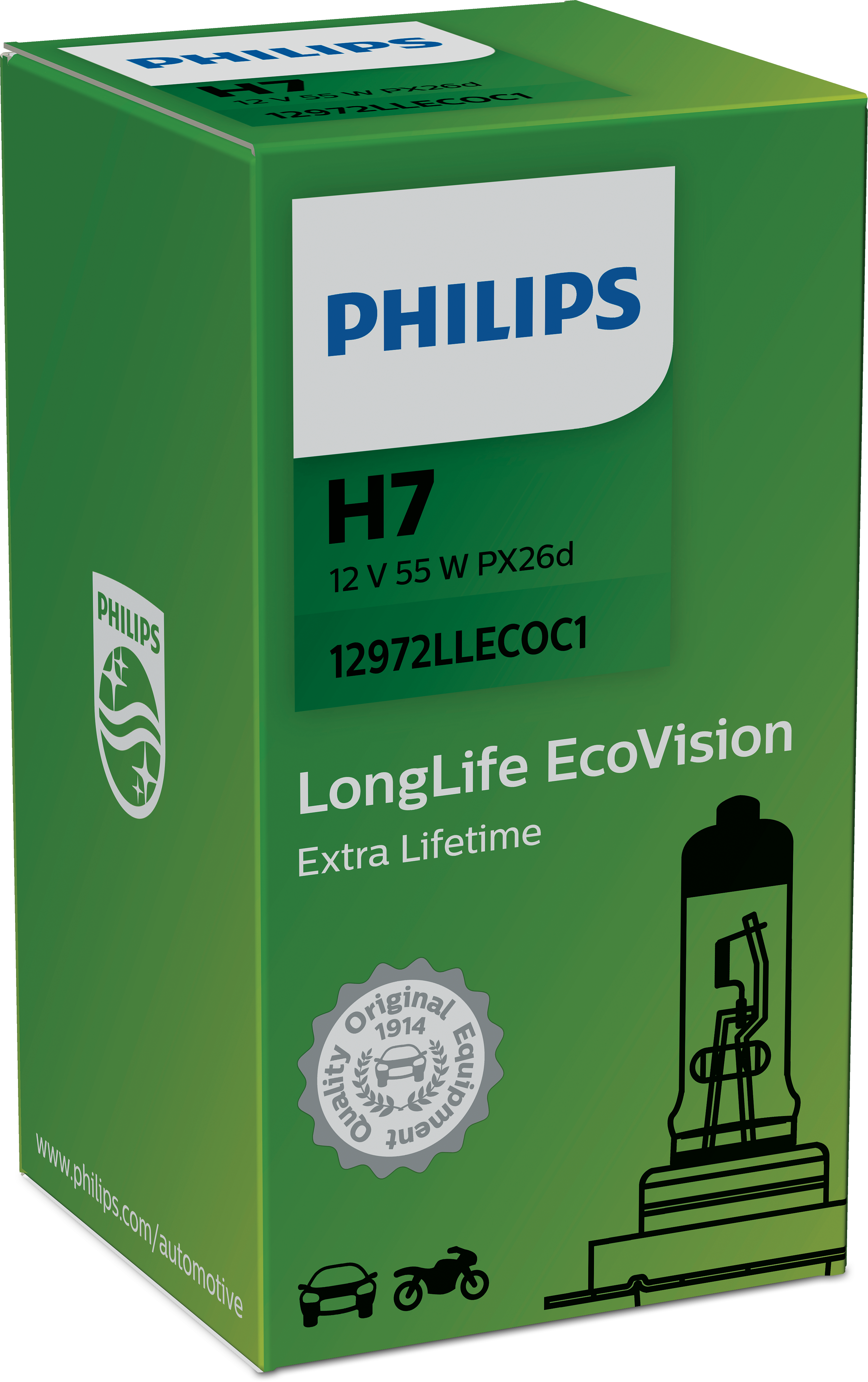 H7 LongLife EcoVision 12V 55W
