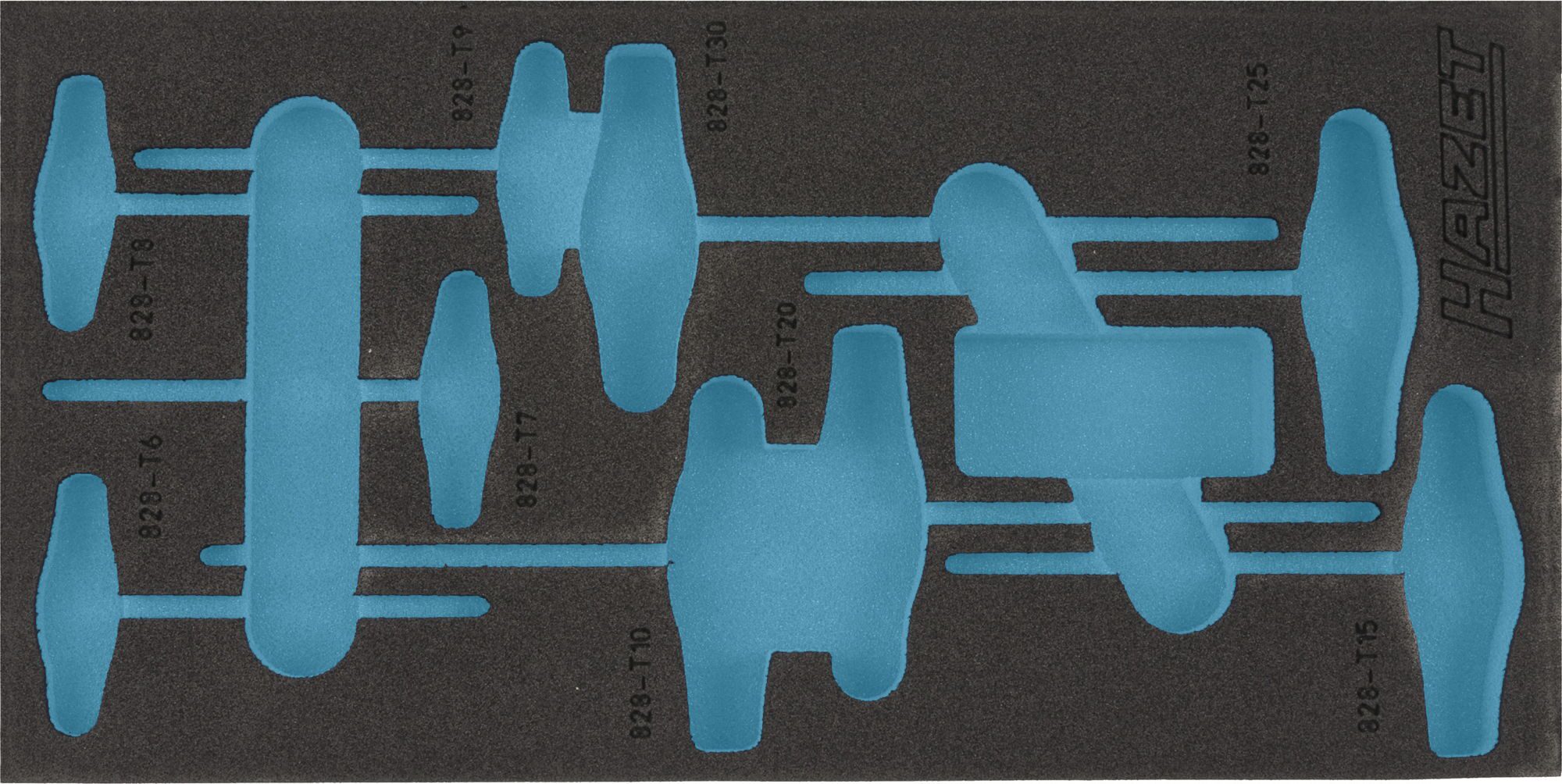 HAZET 2-Komponenten Weichschaumeinlage 163-182L ∙ L x B: 342 x 172 mm