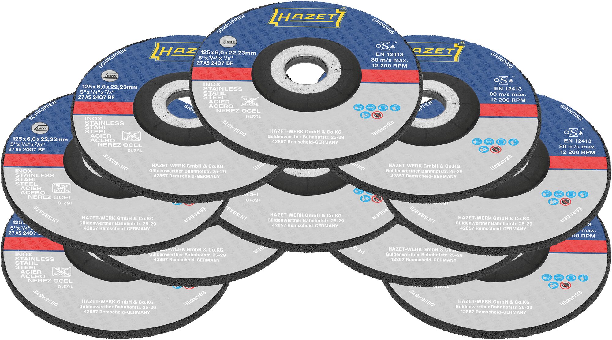 HAZET Schruppscheiben Satz 9233-011/10 ∙ 10-teilig