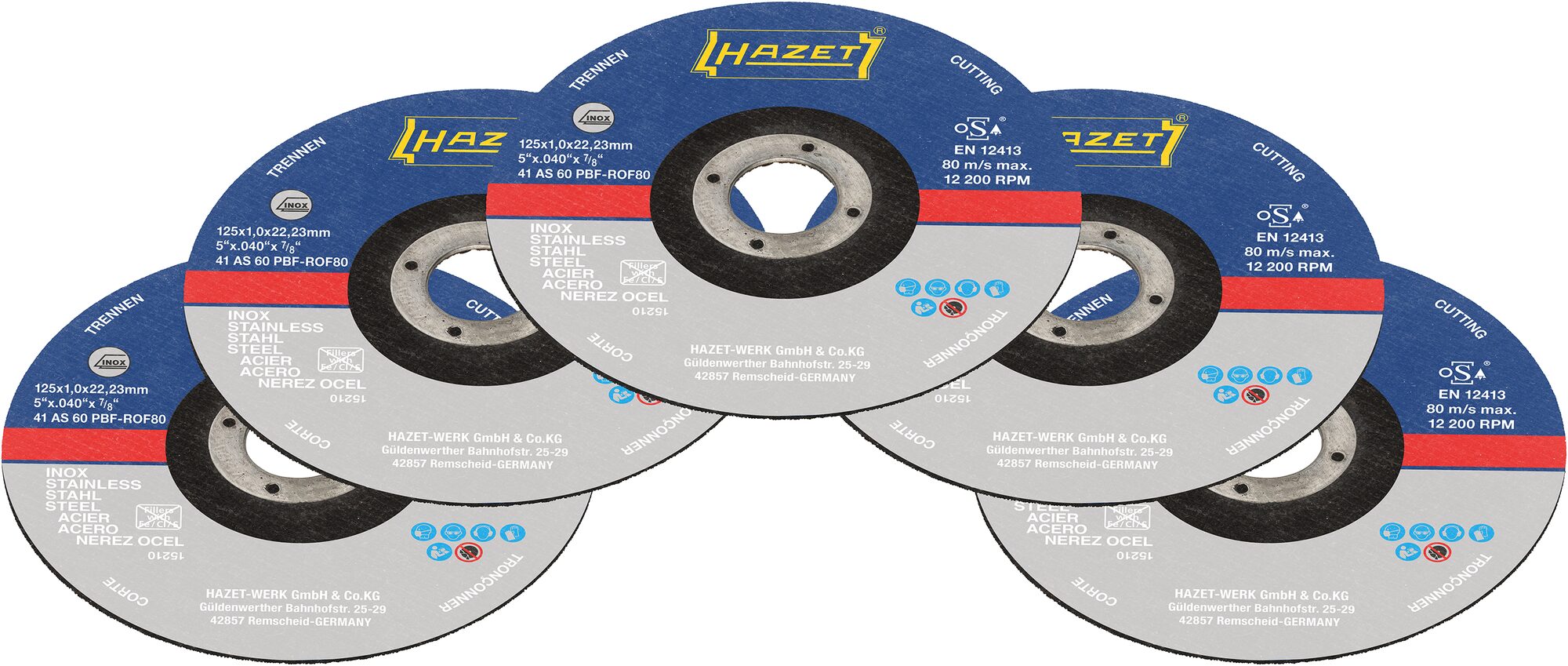 HAZET Trennscheiben Satz 9233-010/5 ∙ 5-teilig