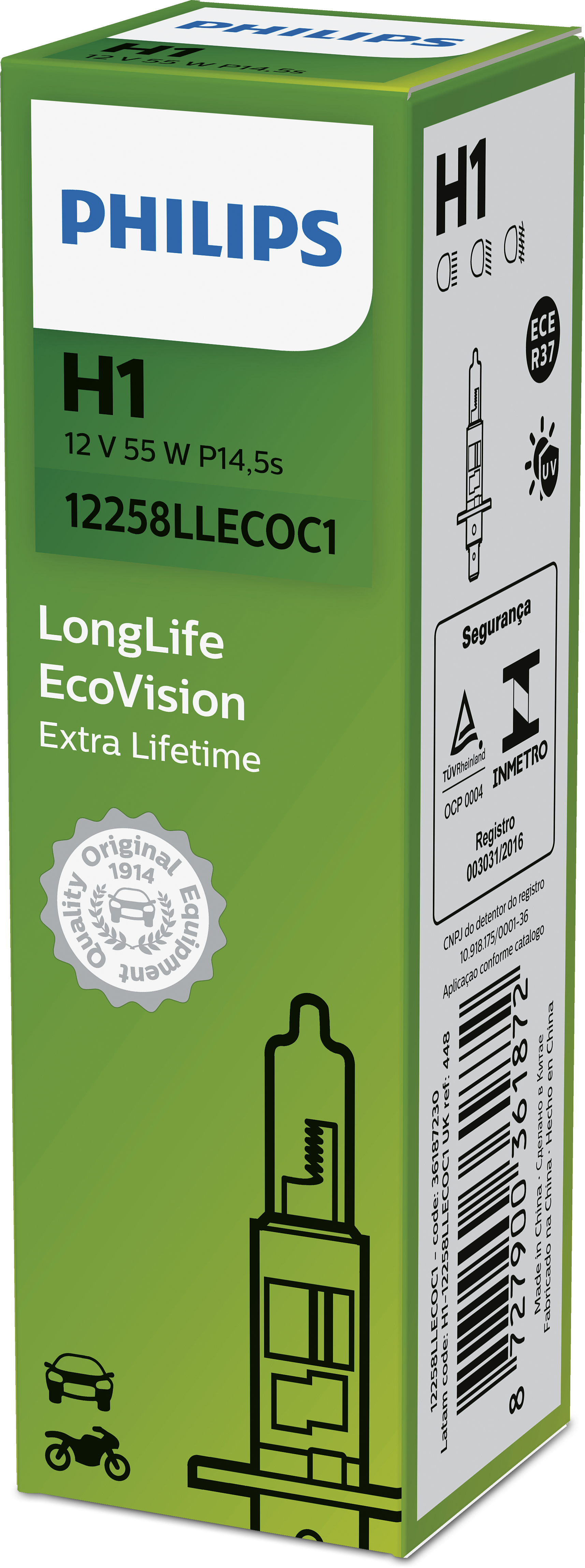 H1 LongLife EcoVision 12V 55W