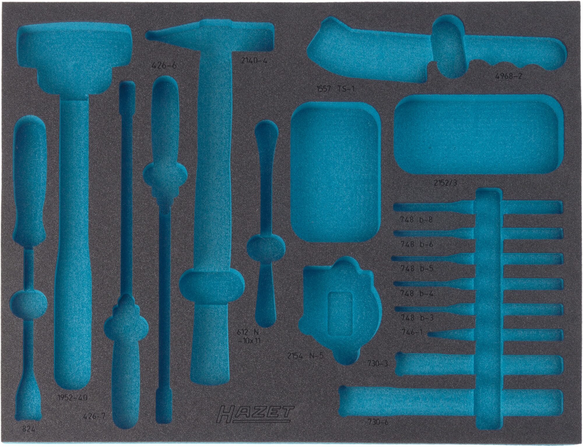 HAZET 2-Komponenten Weichschaumeinlage 163-143L ∙ L x B: 519 x 392 mm