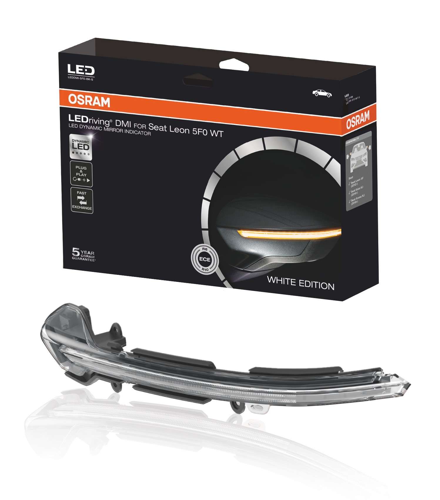 LEDRiving® Dynamische LED Spiegelblinker Seat Leon 5F, Ibiza