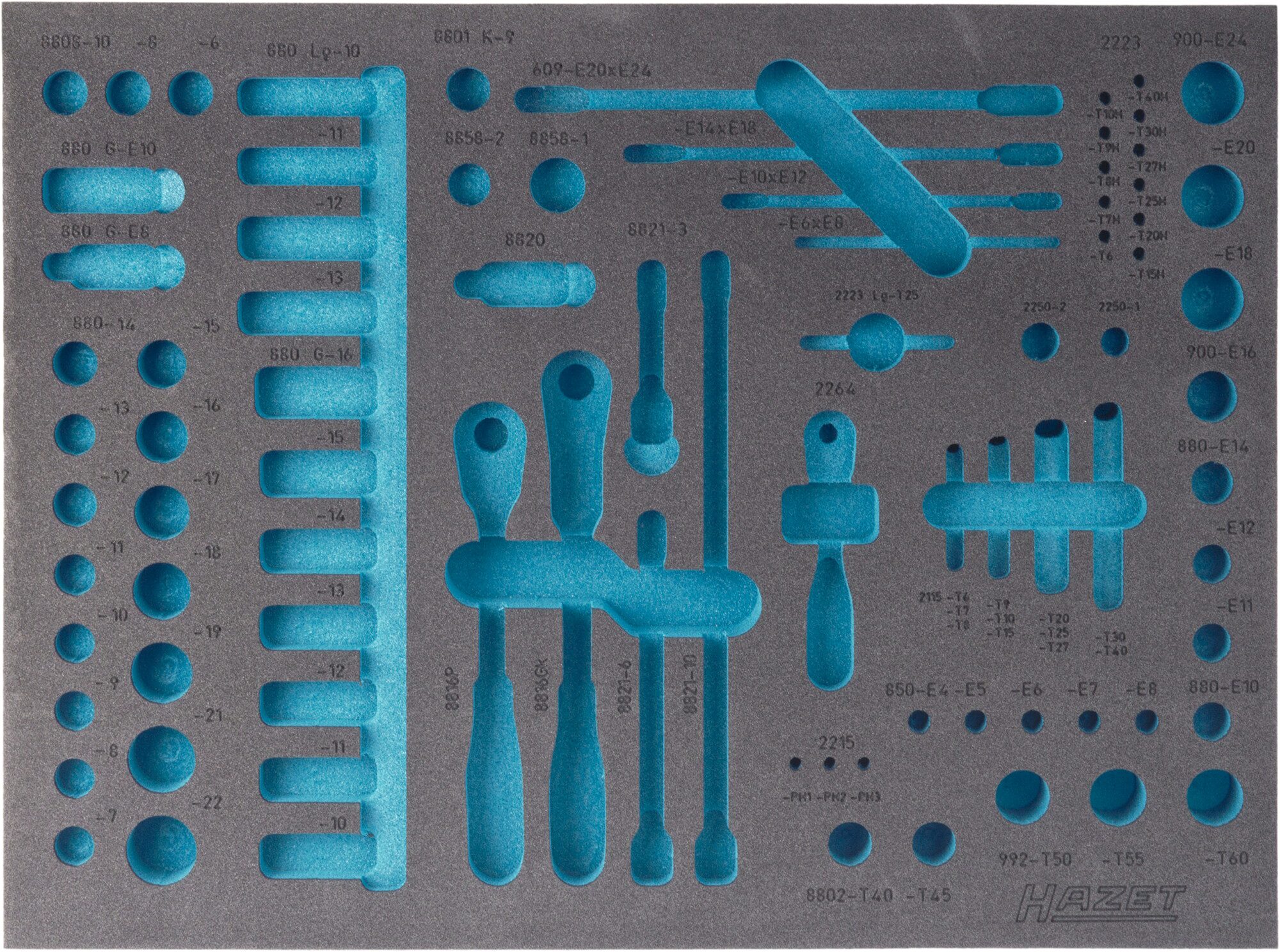 HAZET 2-Komponenten Weichschaumeinlage 163-139L ∙ L x B: 519 x 392 mm