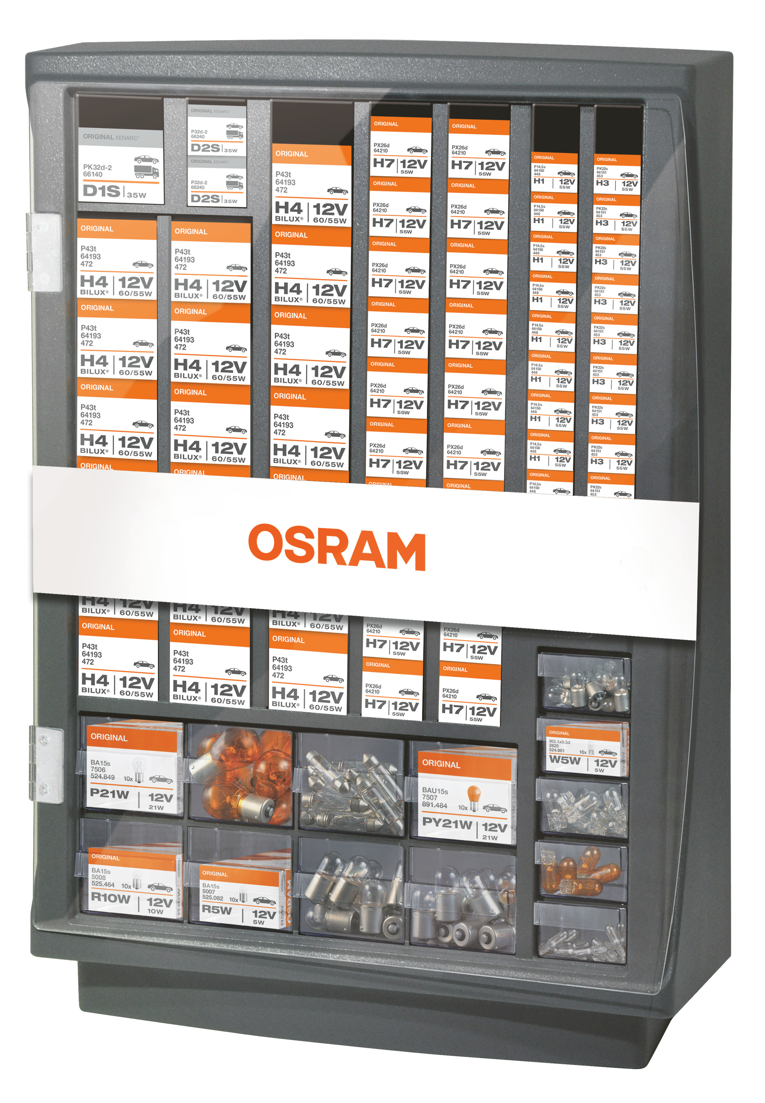 Lampenschrank Osram bestückt - 252 Lampen