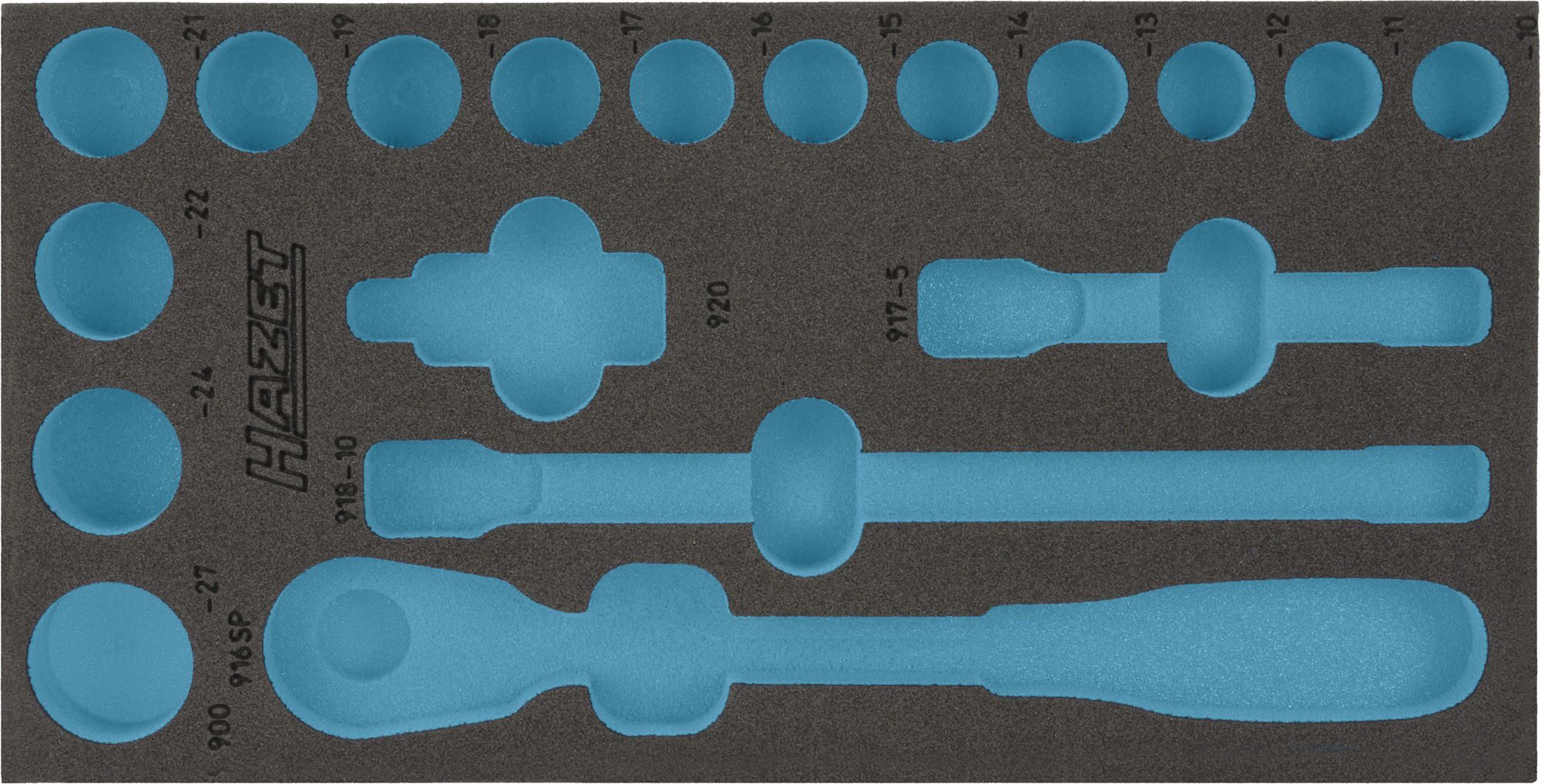 HAZET 2-Komponenten Weichschaumeinlage 163-191L ∙ L x B: 342 x 172 mm