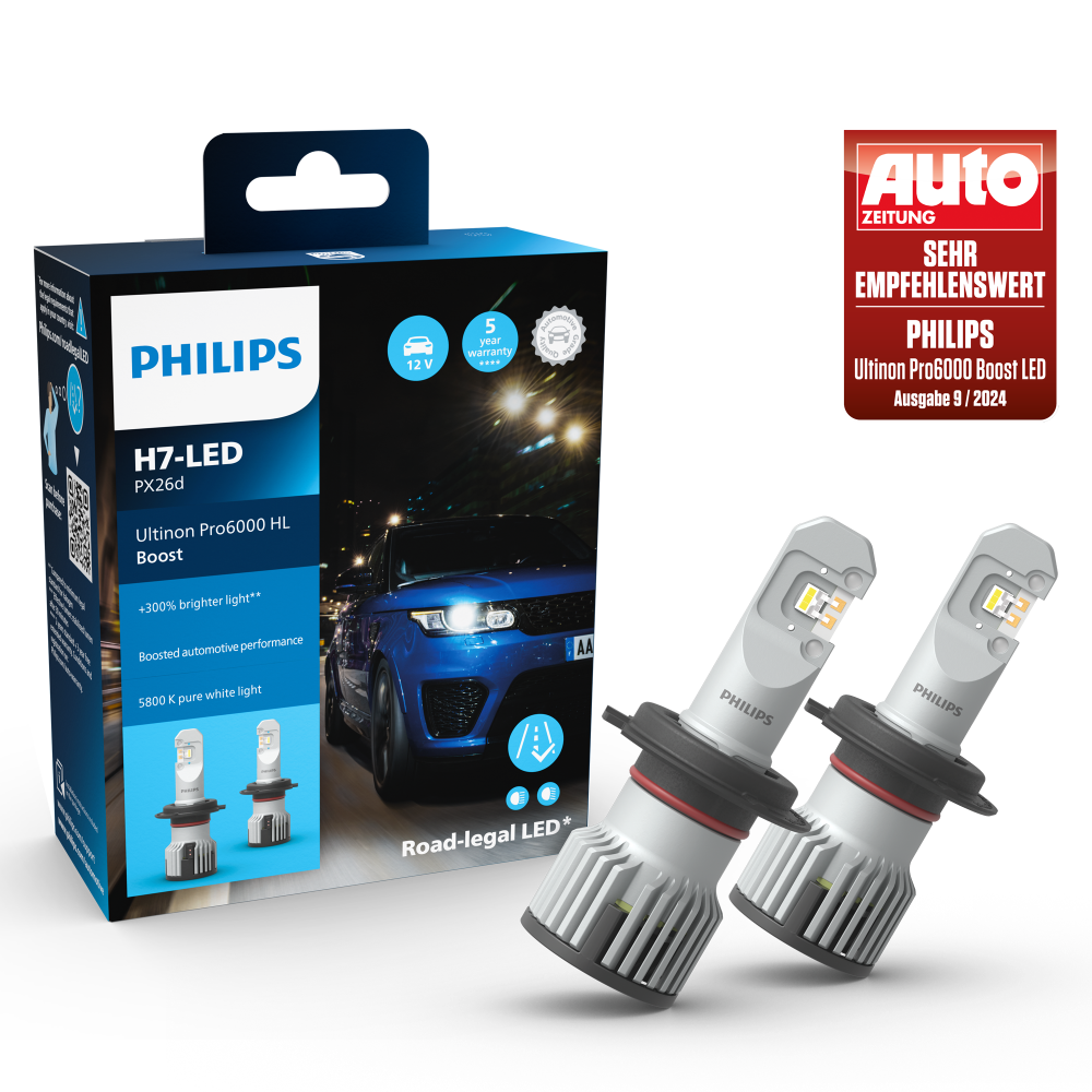 Philips Ultinon Pro6000 H7-LED BOOST GEN.2 11972U60BX2 +300%