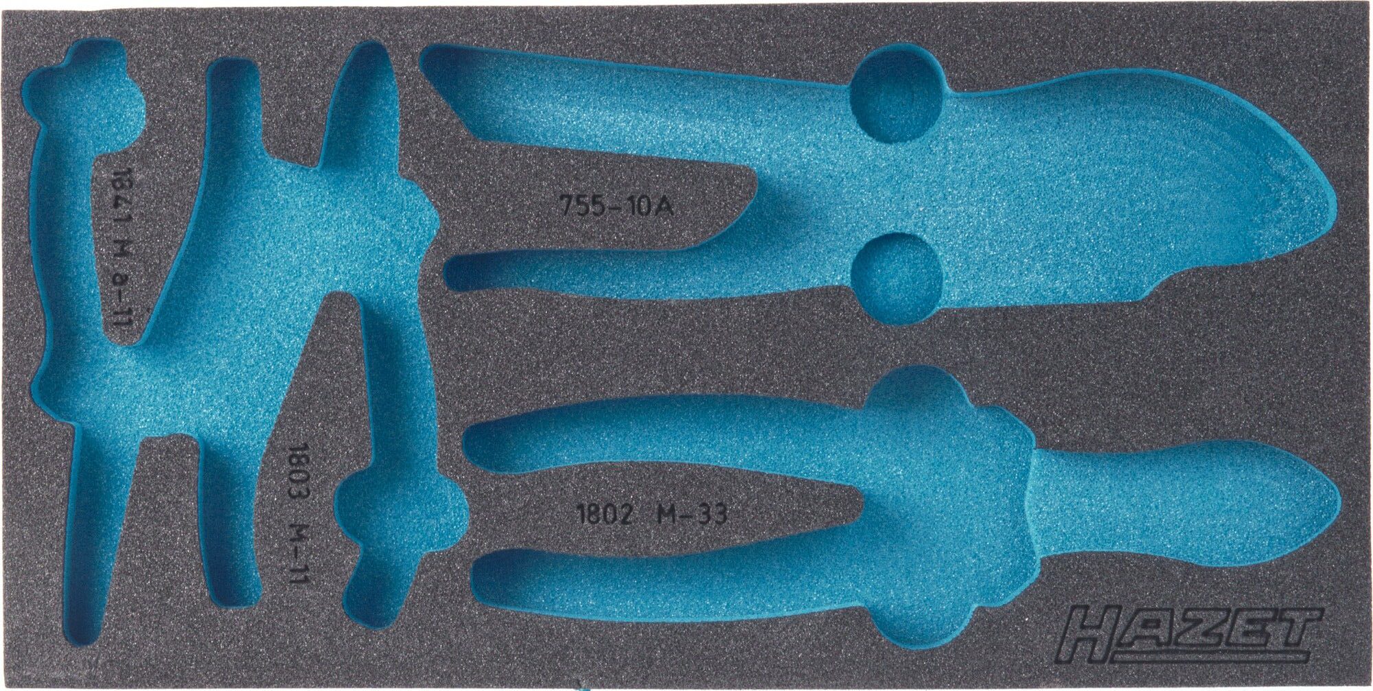 HAZET 2-Komponenten Weichschaumeinlage 163-121L ∙ L x B: 342 x 172 mm