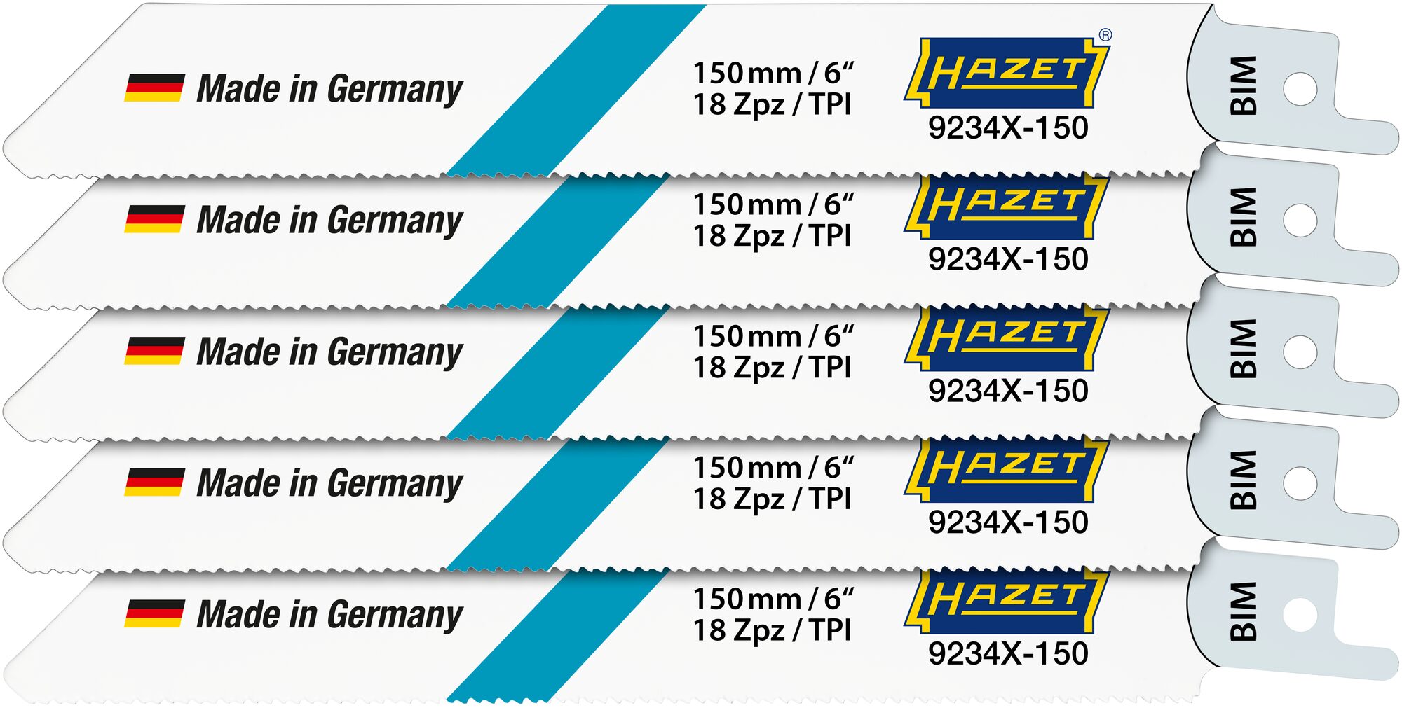 HAZET Sägeblätter Satz 9234X-150/5 ∙ 5-teilig