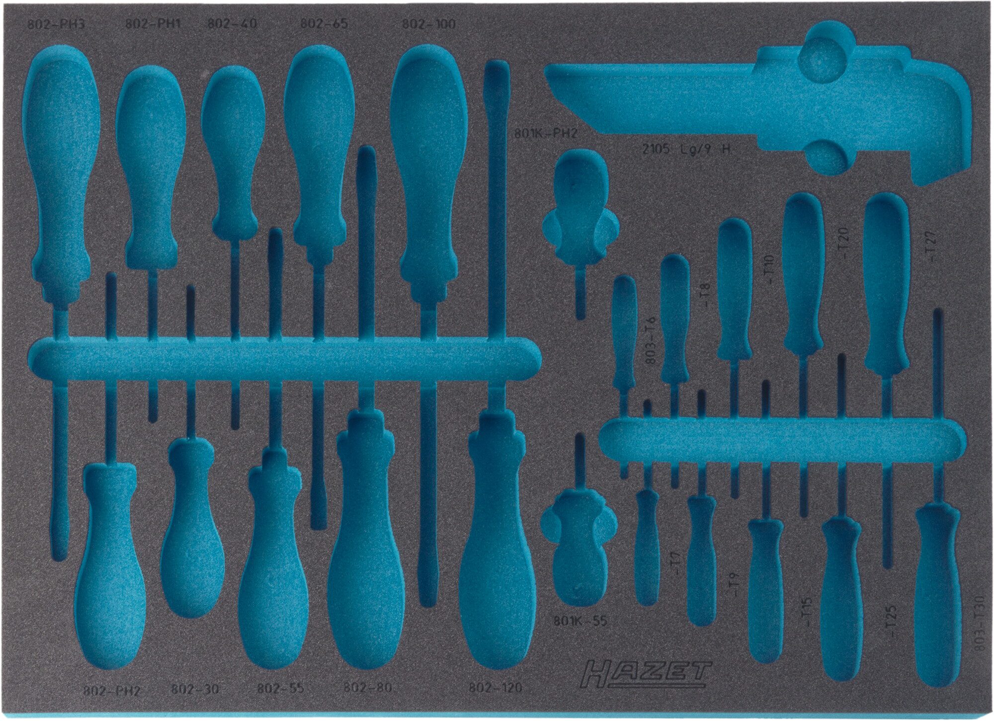 HAZET 2-Komponenten Weichschaumeinlage 163-141L ∙ L x B: 519 x 392 mm