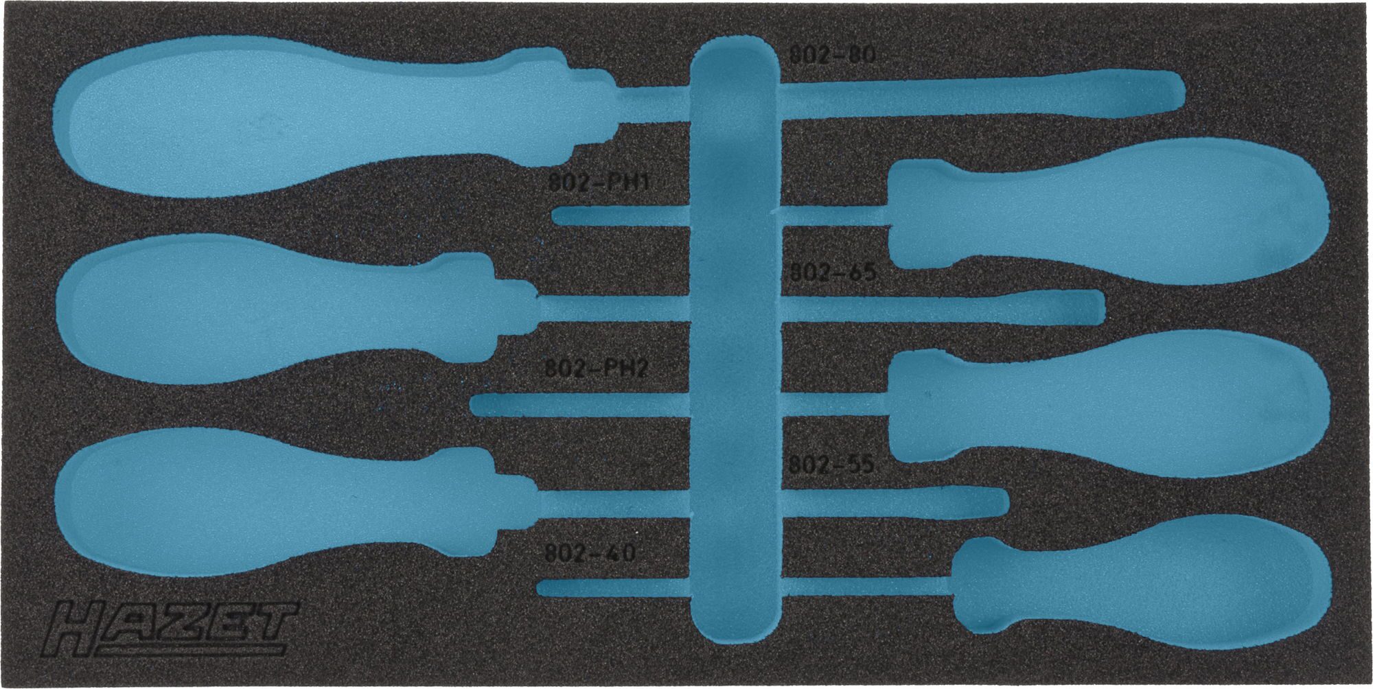 HAZET 2-Komponenten Weichschaumeinlage 163-184L ∙ L x B: 342 x 172 mm