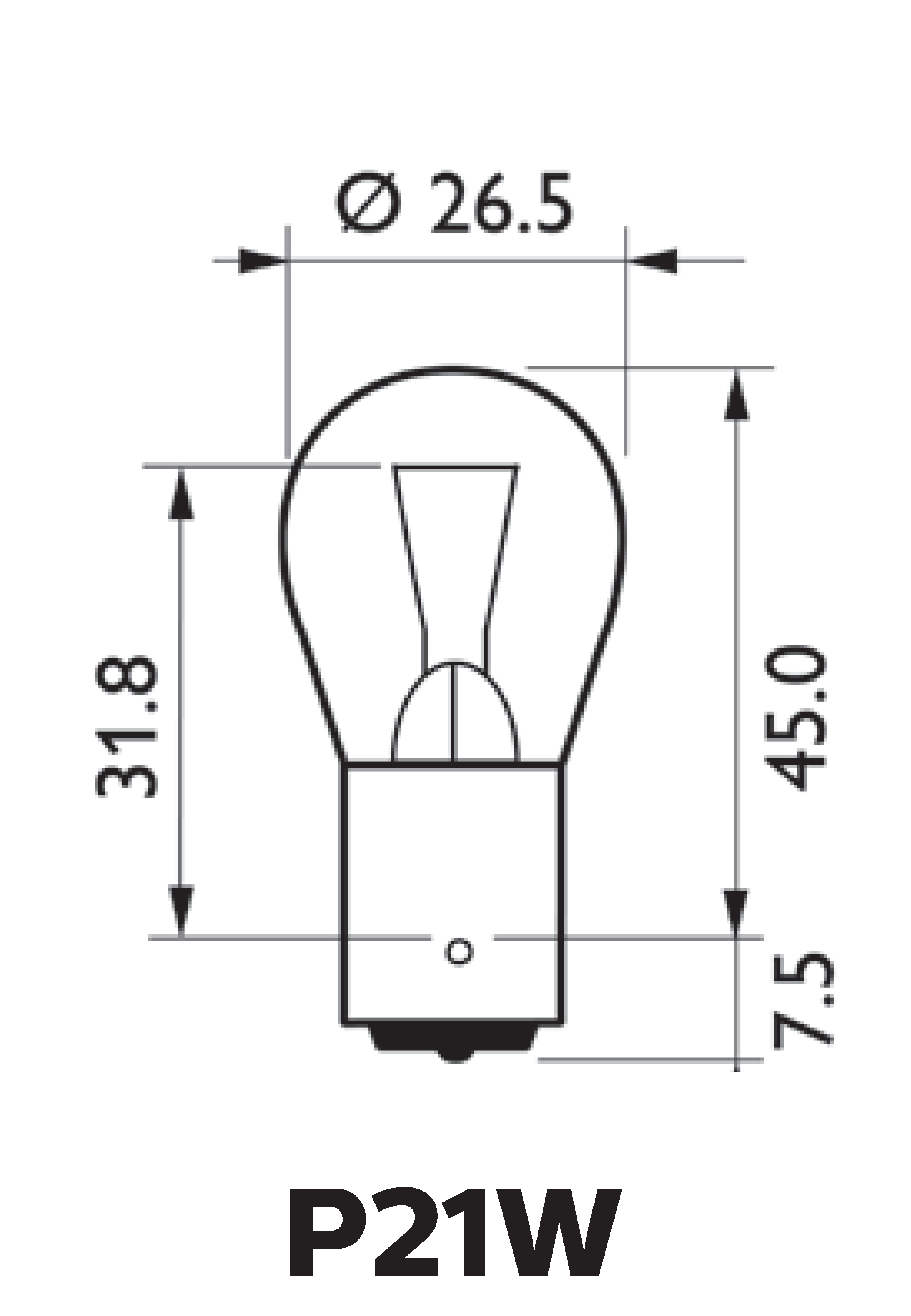 P21W VisionPlus 12V 21W