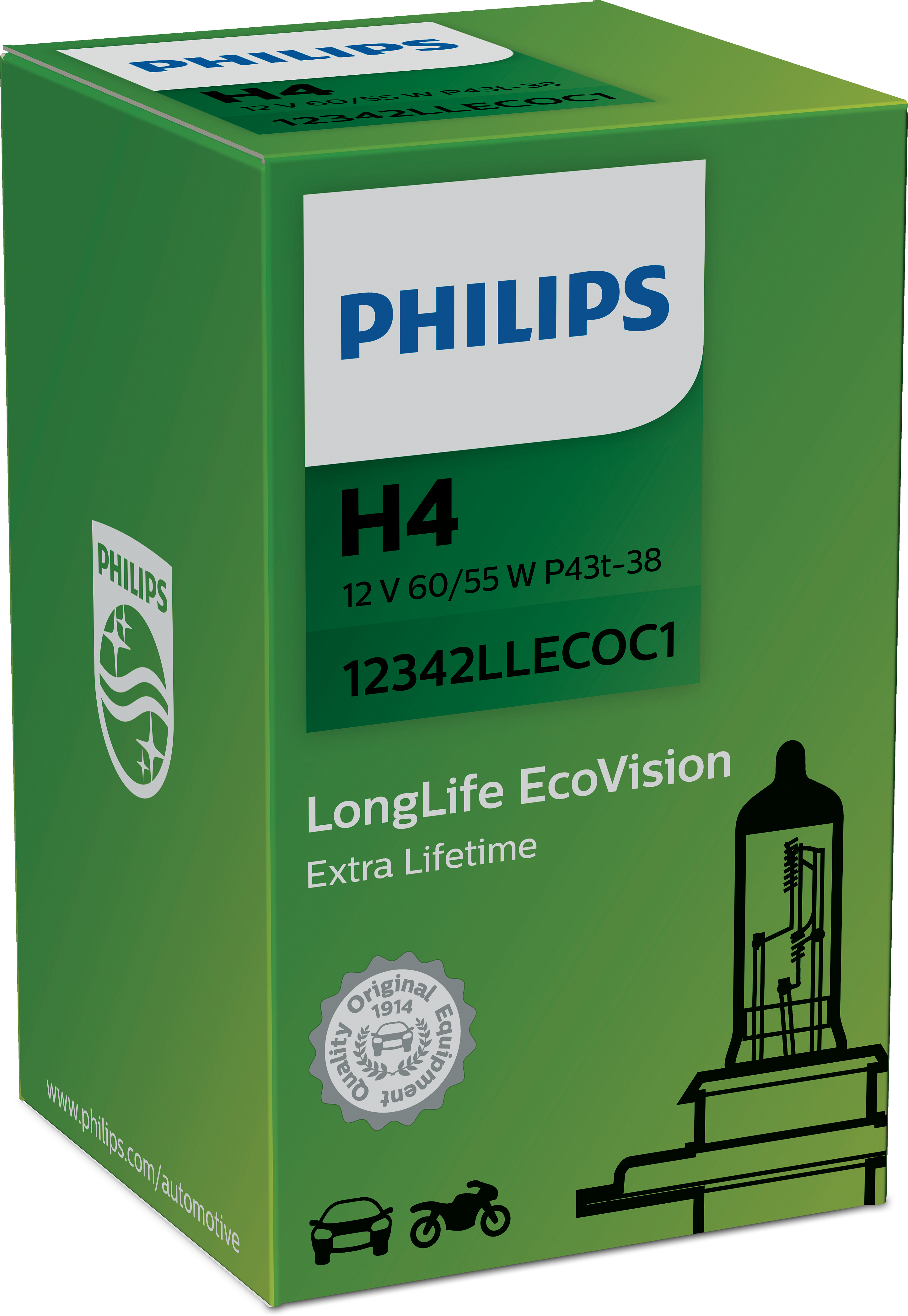 H4 LongLife EcoVision 12V 60/55W