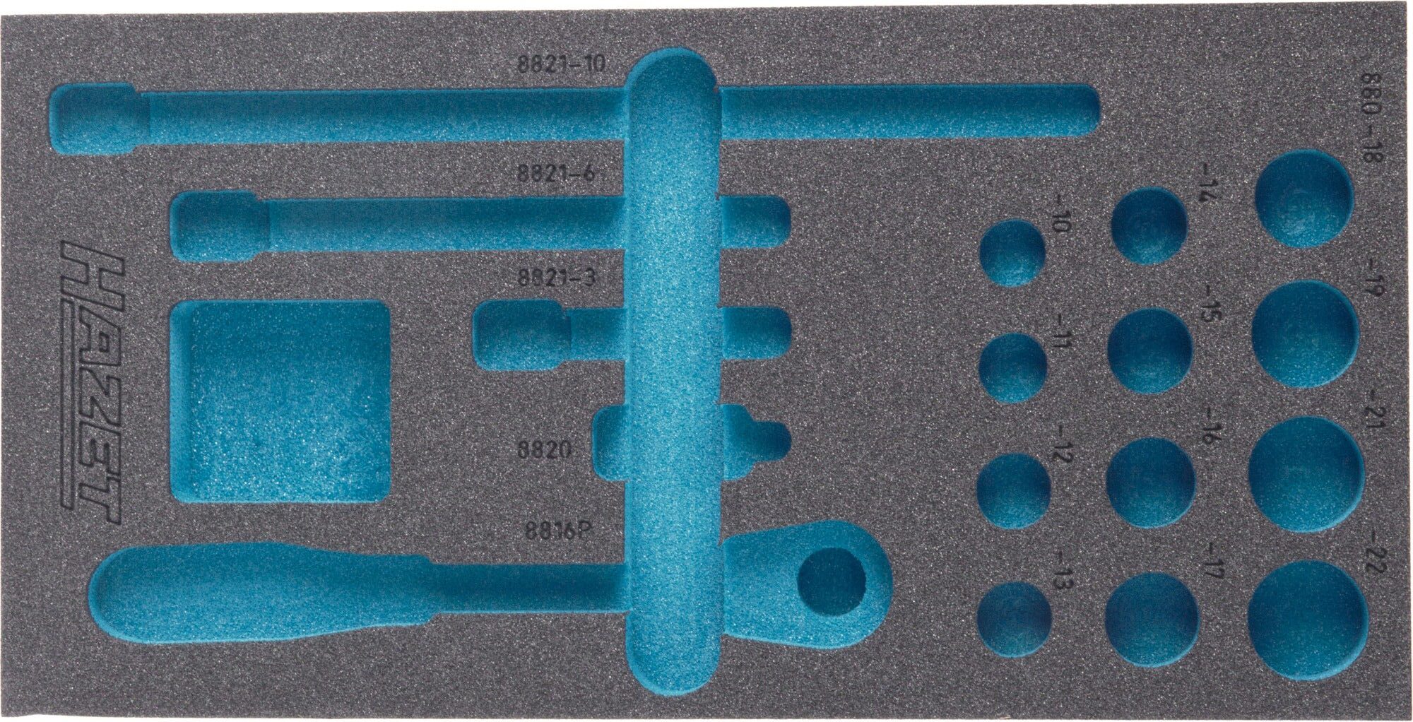 HAZET 2-Komponenten Weichschaumeinlage 163-181L ∙ L x B: 342 x 172 mm