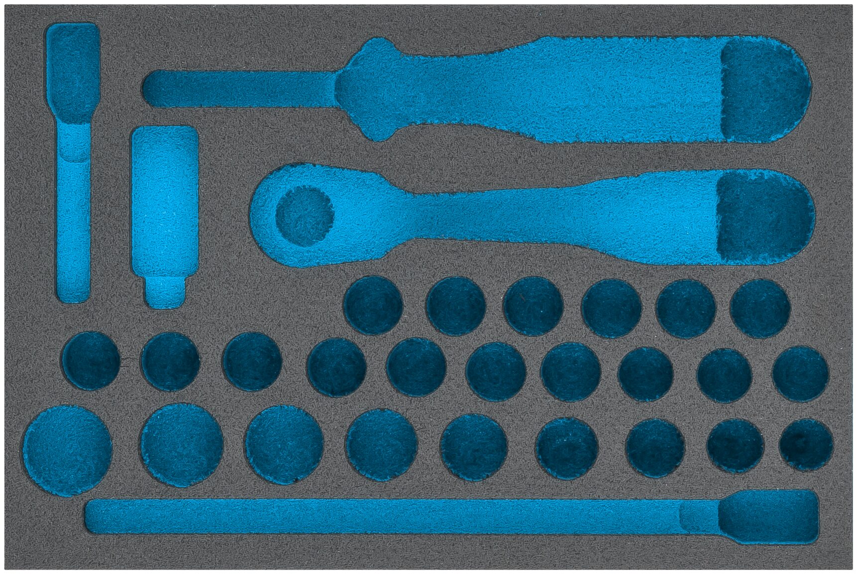 HAZET 2-Komponenten Weichschaumeinlage 163-223L ∙ L x B: 172 x 114 mm