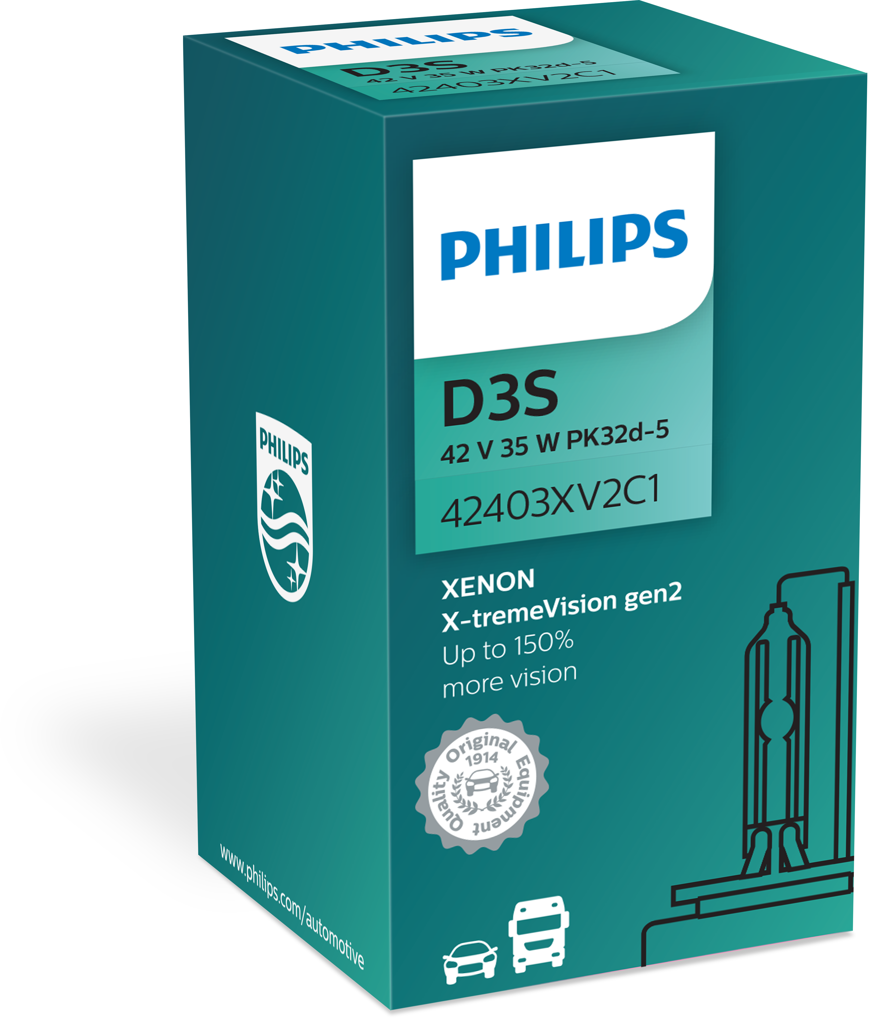 Philips Xenon X-TremeVision D3S GEN2 bis zu 150% mehr Sicht