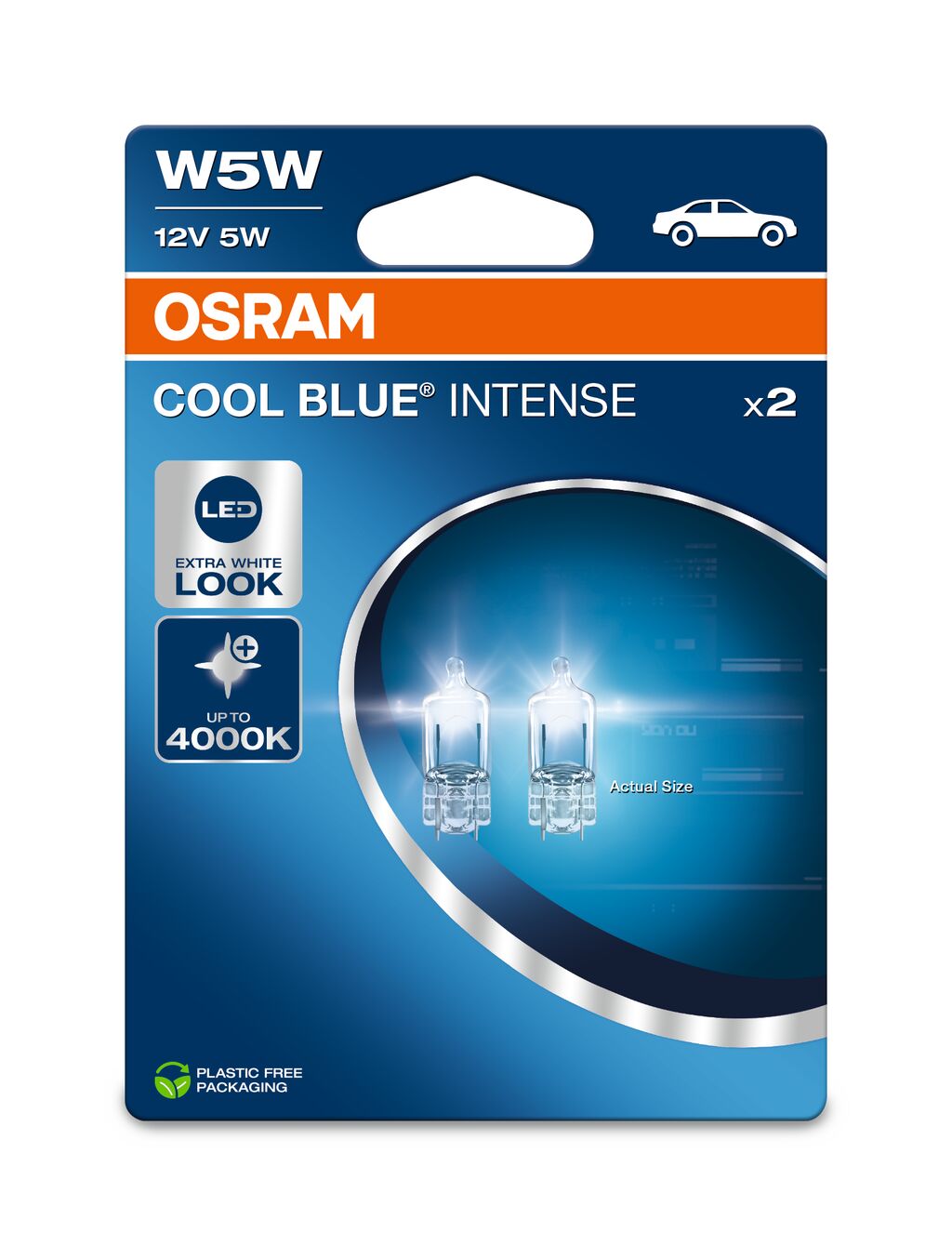 W5W 12V W2.1x9.5d 5W Cool Blue INTENSE NextGen. 4000K Bliste