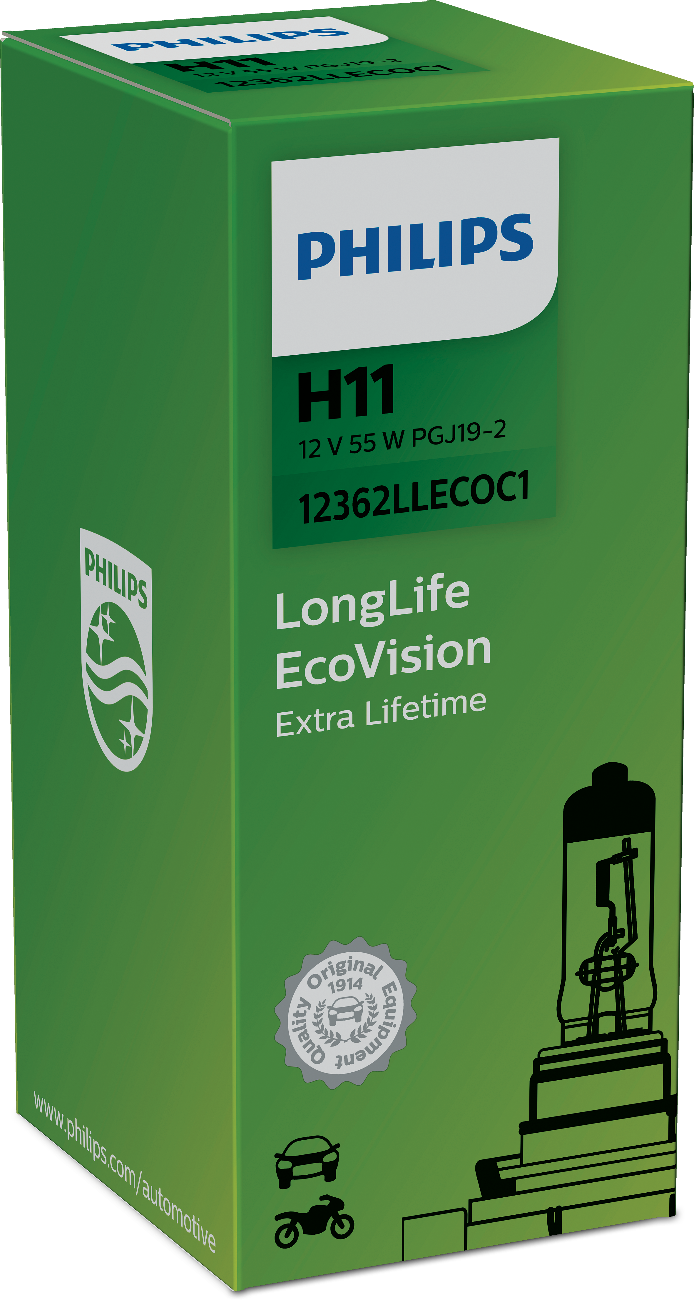 H11 LongLife EcoVision 12V 55W